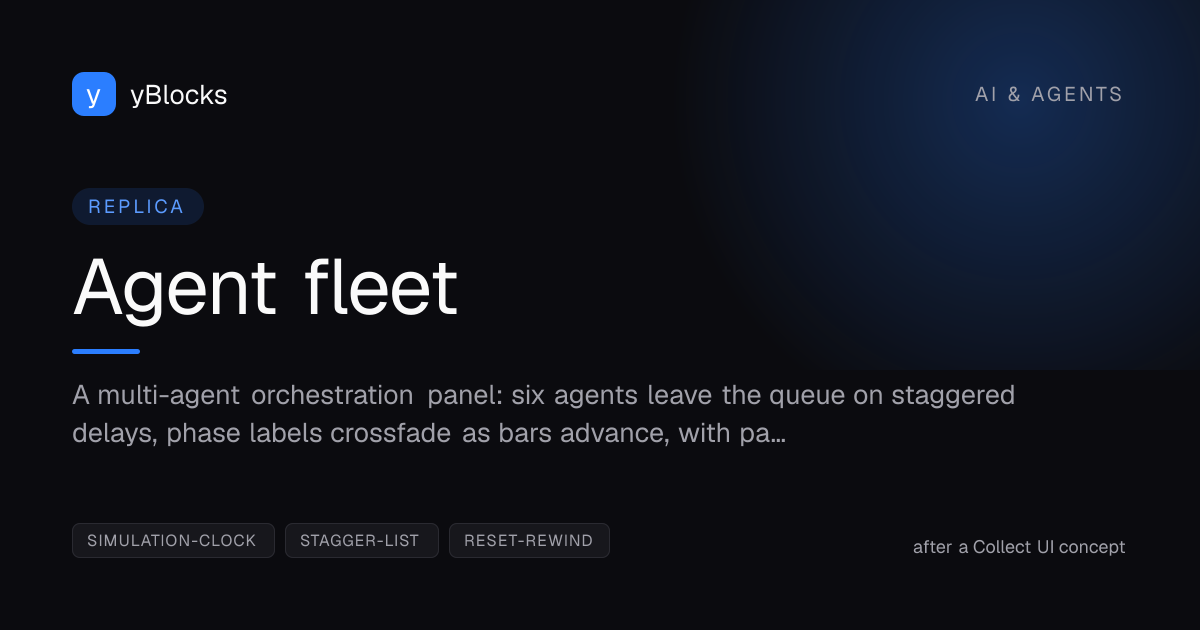 Agent fleet cover