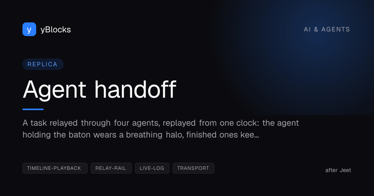 Agent handoff cover