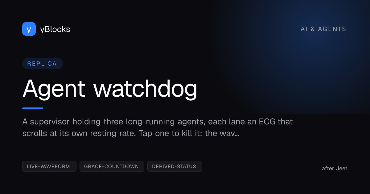 Agent watchdog cover