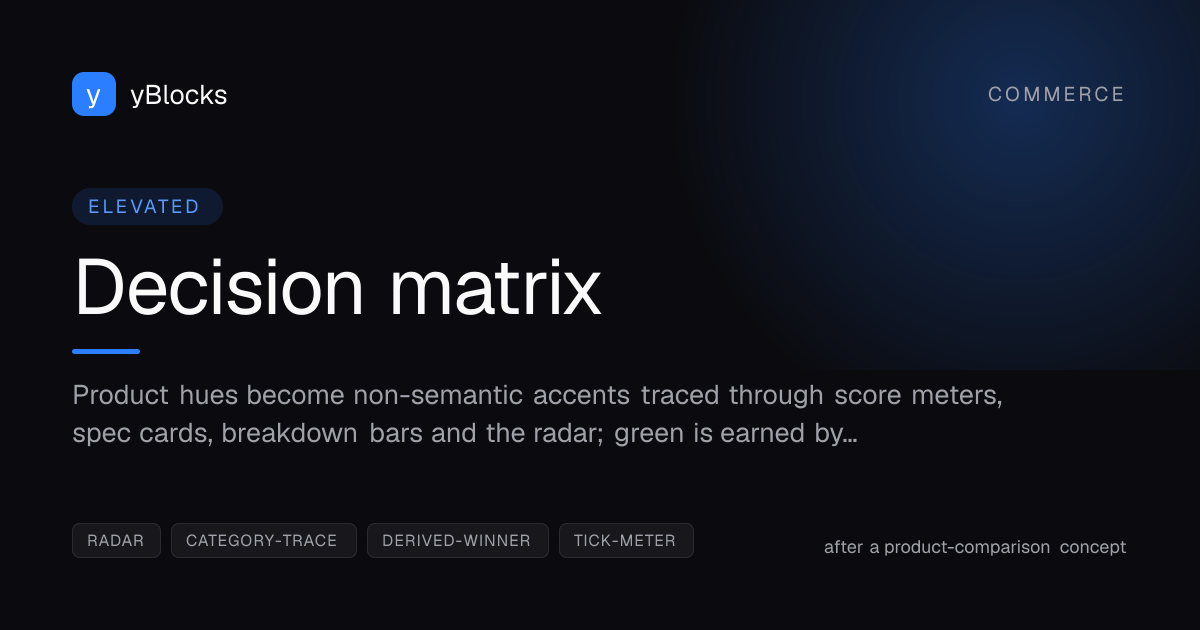 Decision matrix cover