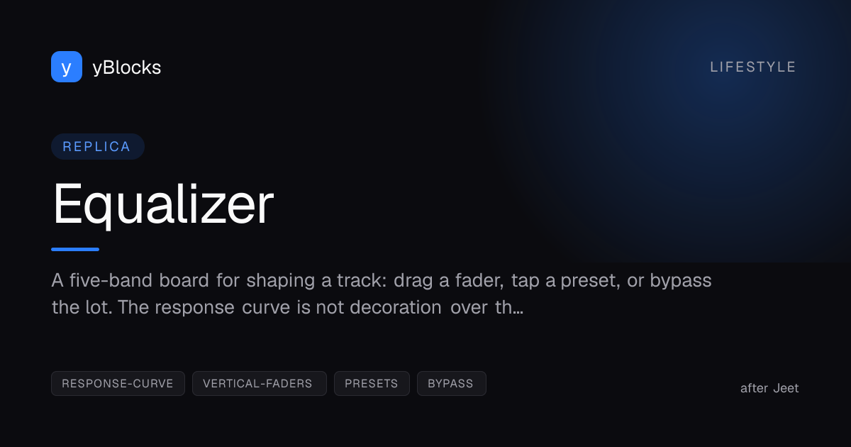 Equalizer cover