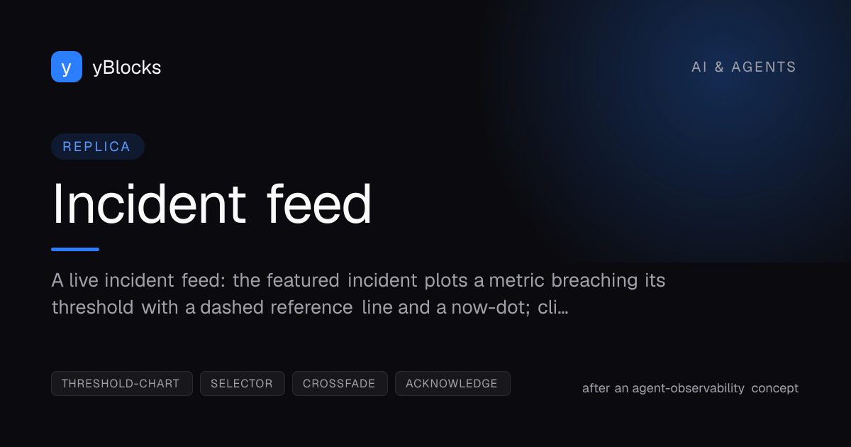 Incident feed cover