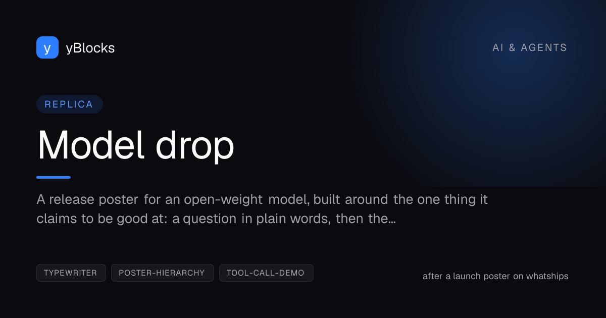Model drop cover