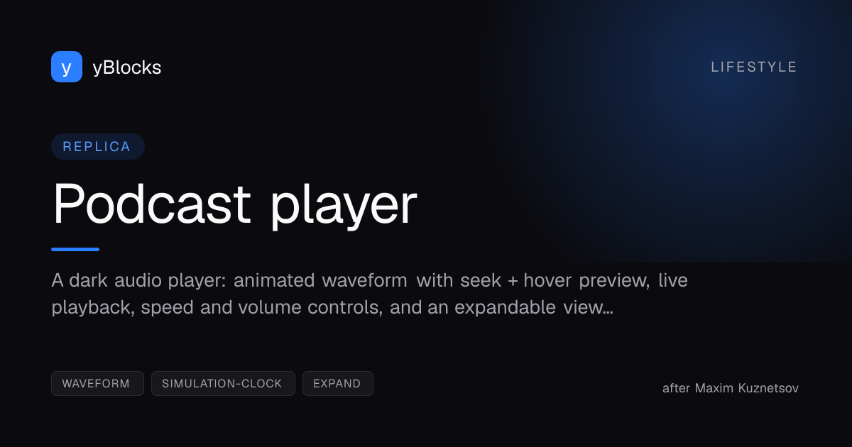 Podcast player cover