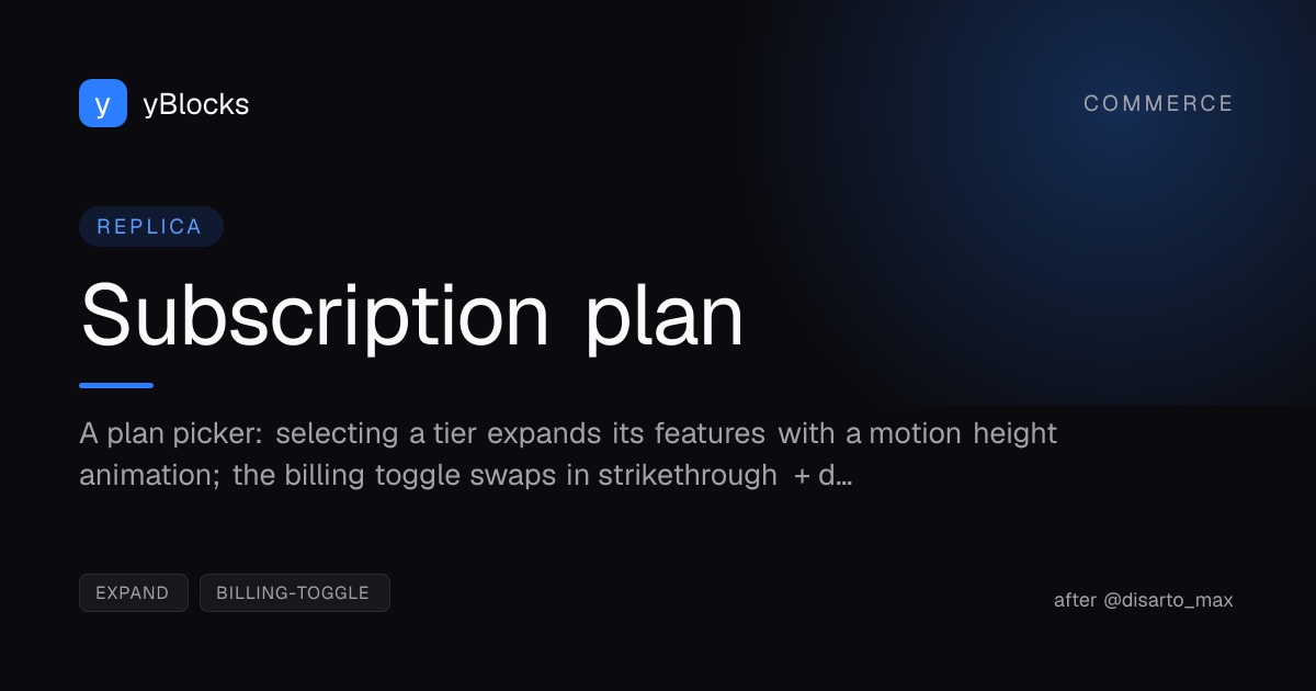 Subscription plan cover