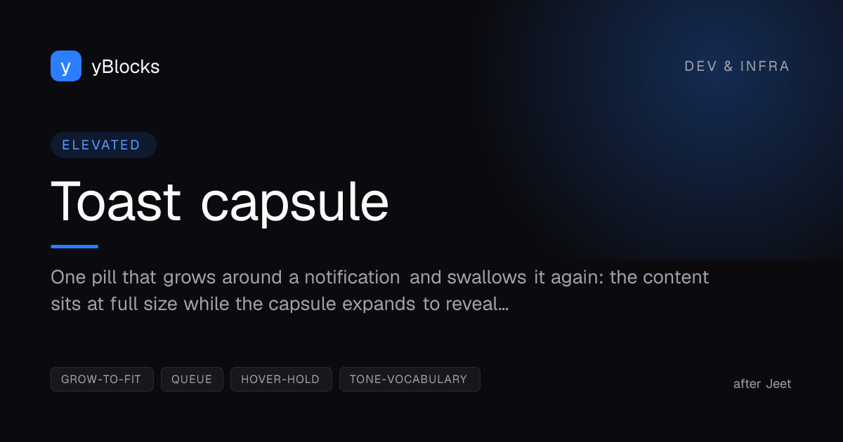 Toast capsule cover