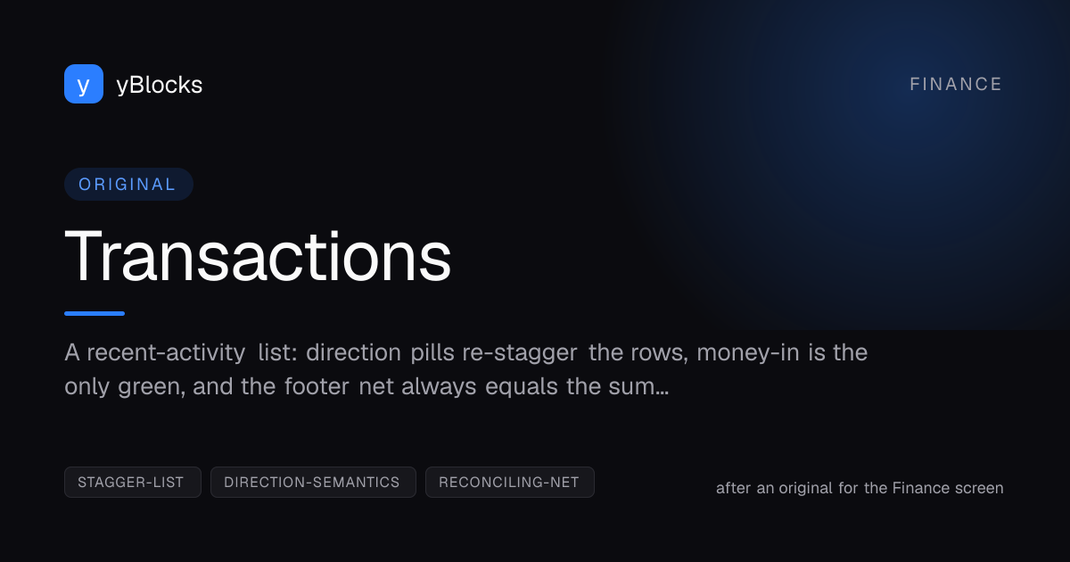 Transactions cover
